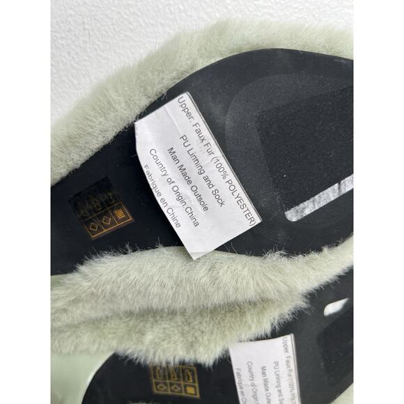 NWOB Jeffrey Campbell Faux Fur Slip On Mules Green Mint Women’s Size 7.5 - Picture 11 of 11